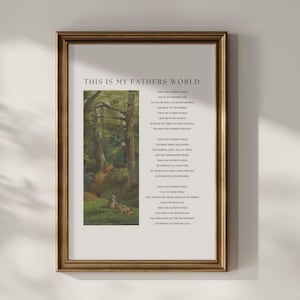 This Is My Father&#39;s World Hymn Wall Art | Christian Decor | Scripture Lyric Poster | Faith Based Home Decor | Worship Song Printable