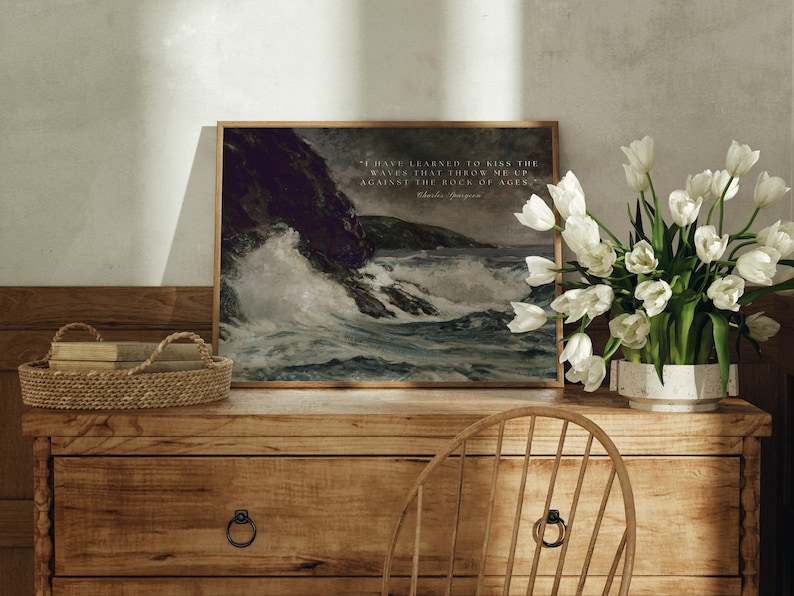 Charles Spurgeon Quote | Christian Landscape Print For The Home | Charles Spurgeon Poster | Digital Download Art | Christian Quotes Wall Art | Digital Prints | Landscape Print | Pastor Gift | Bible Wall Art