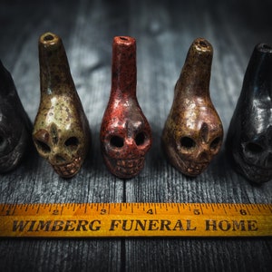 handmade clay aztec death whistles