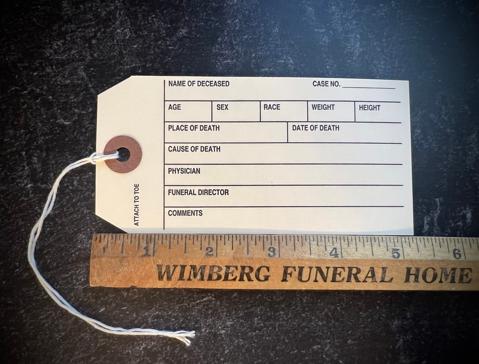Toe Tag Mortuary Identification Cards Morbid Oddities & Etsy