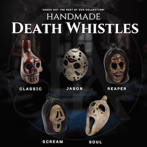 handmade clay aztec death whistles
