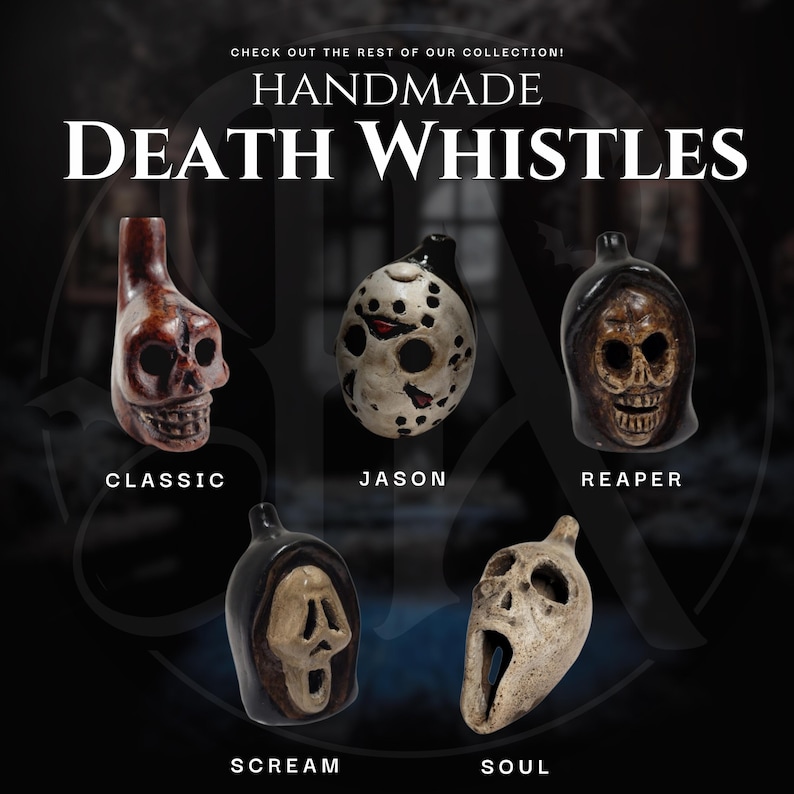 handmade clay aztec death whistles