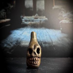 handmade clay aztec death whistles