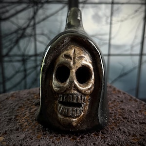 Reaper Aztec Death Whistle | Handmade Authentic Clay Ritual Instrument | Oddity Curiosity Collectors Piece | Unique Screaming Skull