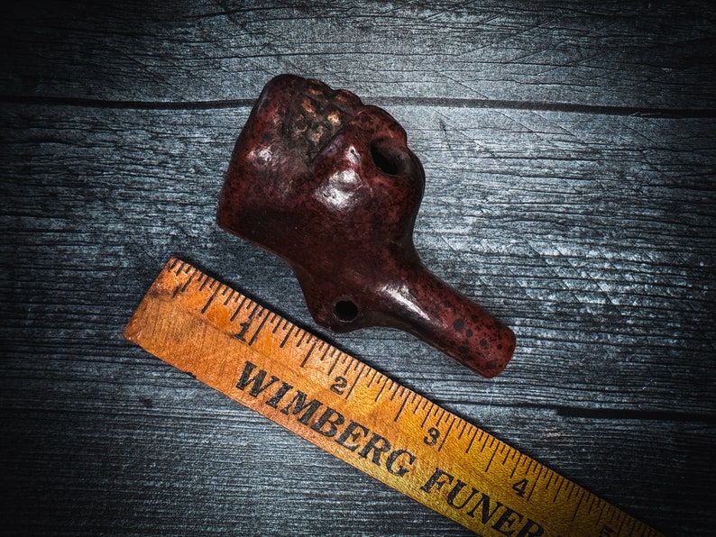handmade clay aztec death whistles