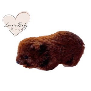 Teacup Silicone Bear Adoption Gift Set, Chocolate Brown Reborn Bear
