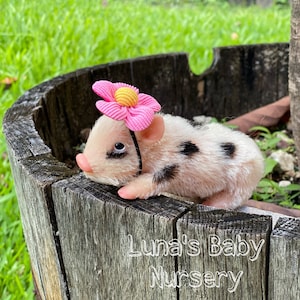 Teacup Silicone Pig Doll | Adoption Gift Set | Reborn Spotty Piglet | Silicone Baby Piglet