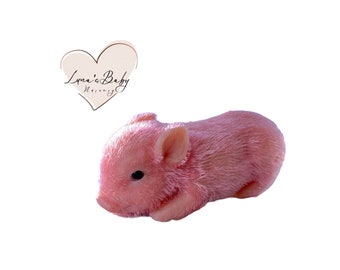 Peppa Silicone Pig Adoption Gift Set, Rosy Pink Reborn Piglet