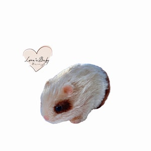 Teacup Hamster Adoption Gift Set, Spotty Eye Reborn Hamster