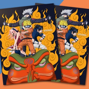 Naruto Shippuden - Photo Team 7 Framed poster