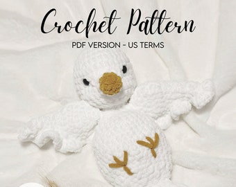 Daisy the Dove | Digital PDF Crochet Pattern | Amigurumi Crochet Snuggler