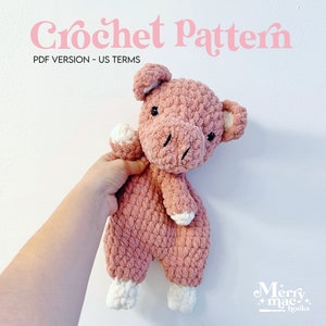 Peggie the Pig | Digital PDF Crochet Pattern | Amigurumi Crochet Snuggler