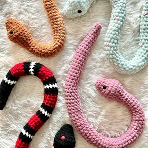 Crochet Snake Handmade Amigurumi Stuffed Plushie