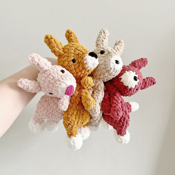Crochet Kai the Mini Kangaroo Lovey Handmade Amigurumi Snuggler