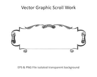 Fancy Scrollwork Frame Vector Art (Digital Download)