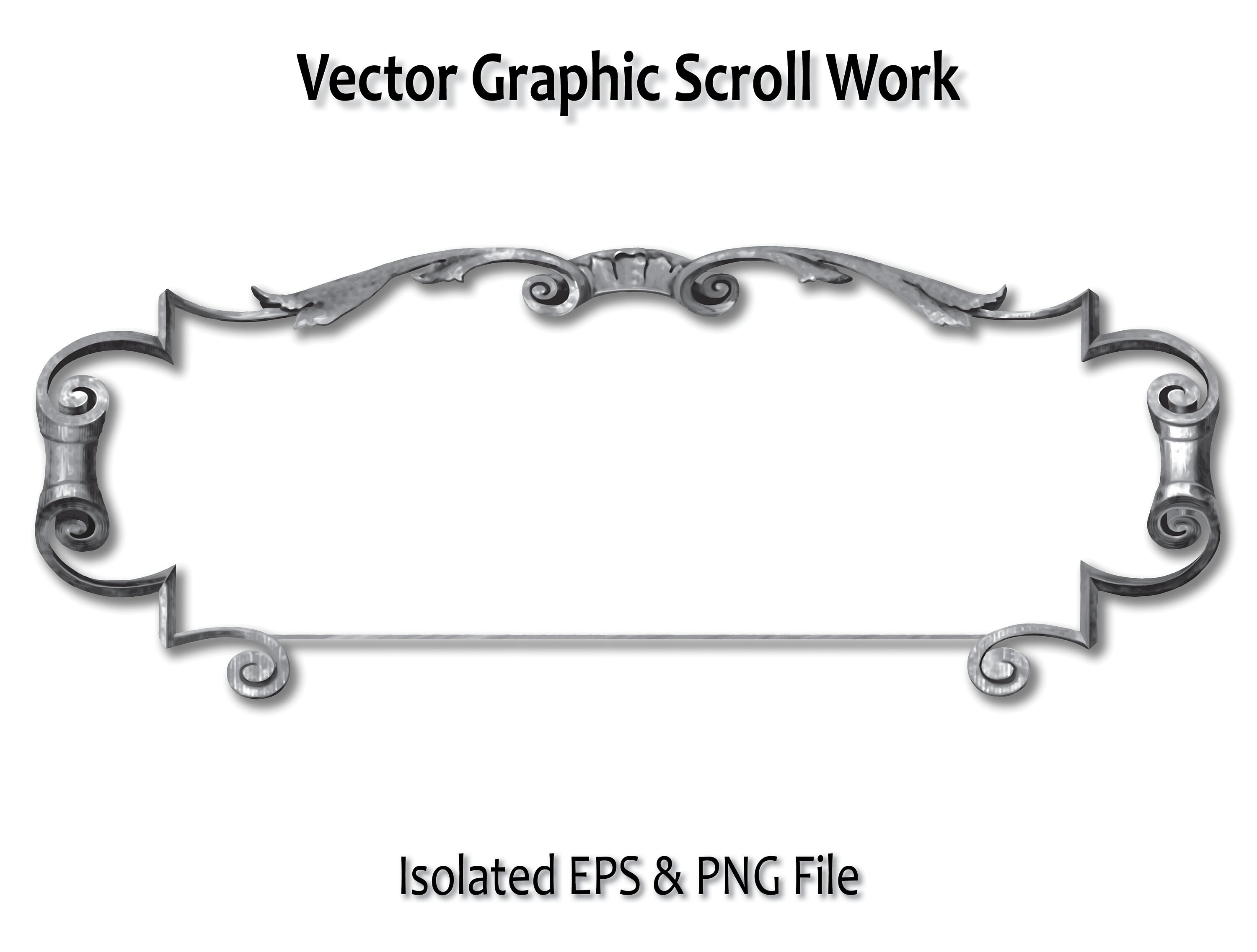 Border, Fancy Scrollwork, Vector Graphic, Frame, Scrollwork Clipart, Picture Frame, Decorative