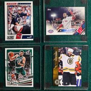 Boston Sports Legends Untersetzer Set: Papi, Brady, Chara, Tatum! 617= Stadt der Helden!