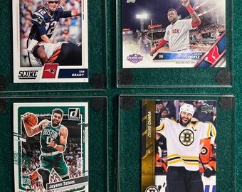 Boston Sports Legends Coaster Set: Papi, Brady, Chara, Tatum! 617= City of Champions!