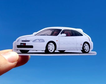 EK Honda Civic Type R Race Car Sticker - High Quality Water Resistant Sticker Modified Classic