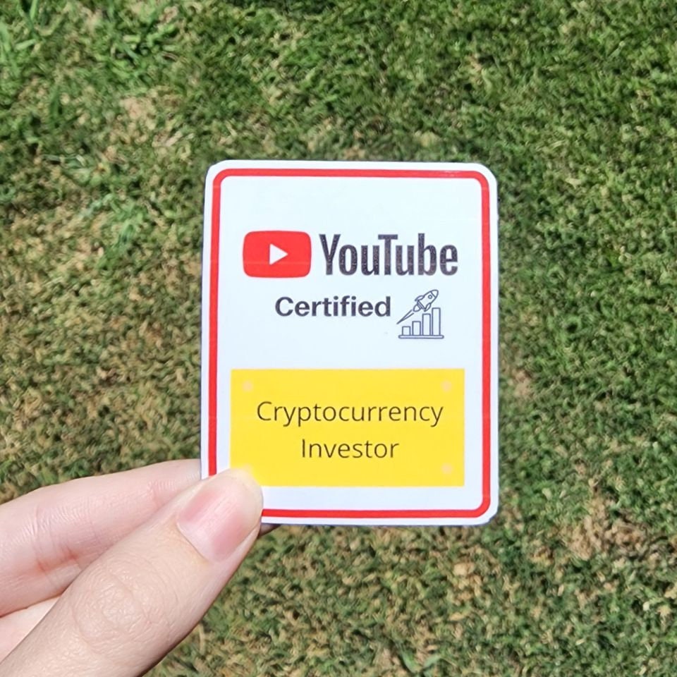 Youtube Certified Cryptocurrency Investor Laptop Sticker, Water Bottle  Sticker, Funny Sticker - Etsy