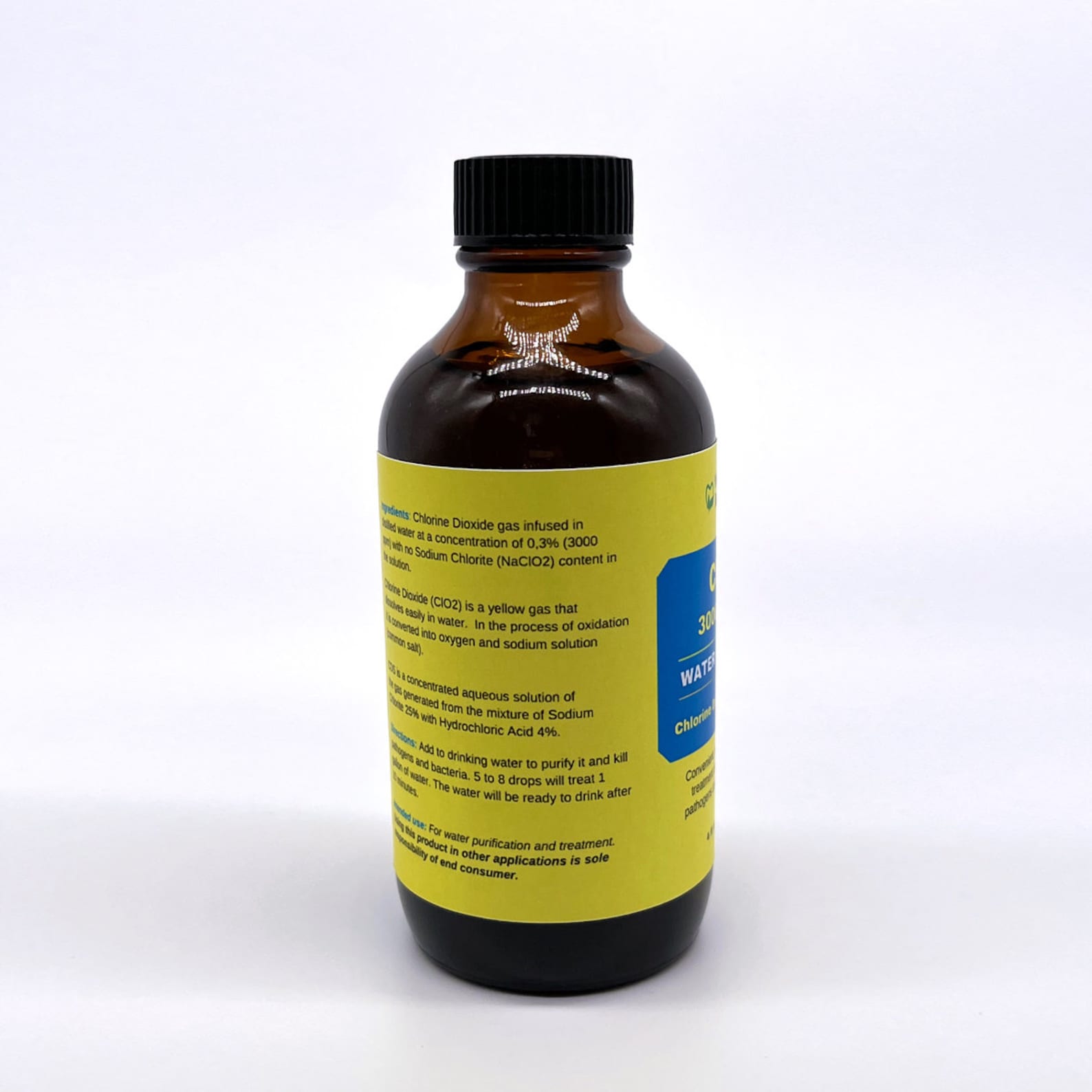 Chlorine Dioxide Drops CDS Solution 3000 PPM in 4 Oz Glass Etsy Australia