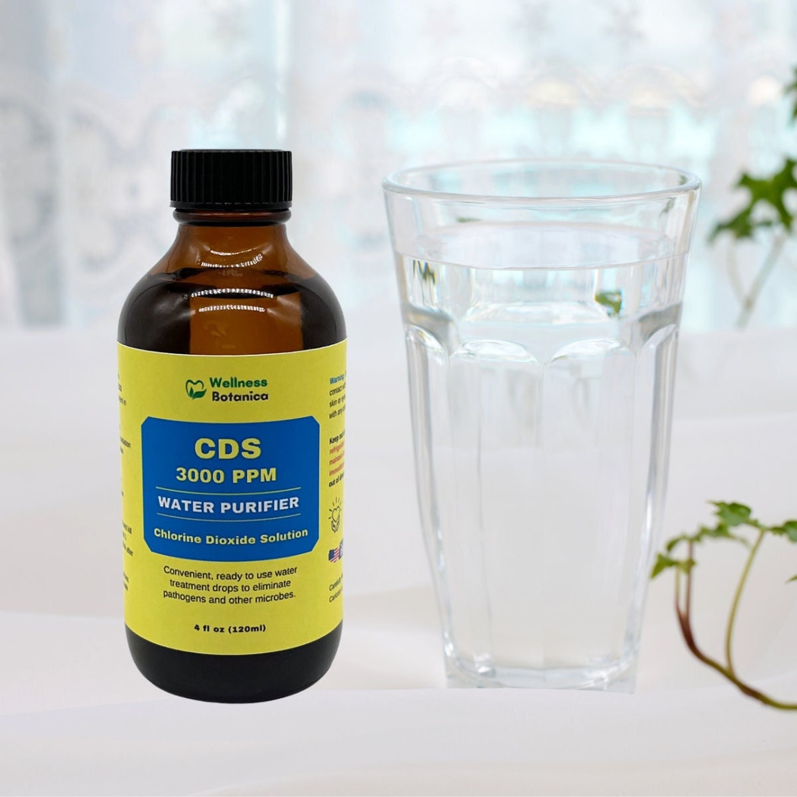 Chlorine Dioxide Drops CDS Solution 3000 PPM in 4 Oz Glass Etsy Australia