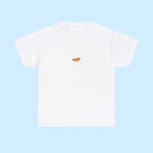 Chemise brodée avec logo HOT DOG, chemise brodée personnalisée, chemise rigolote, cadeau pour lui, cadeau pour elle, gastronome, petite broderie