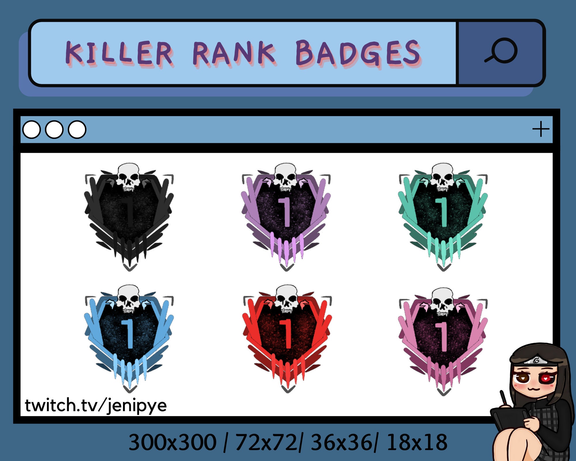 DBD Killer Rank Badges Etsy