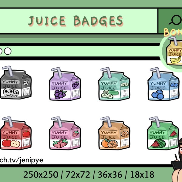 Twitch Juice Badges Etsy