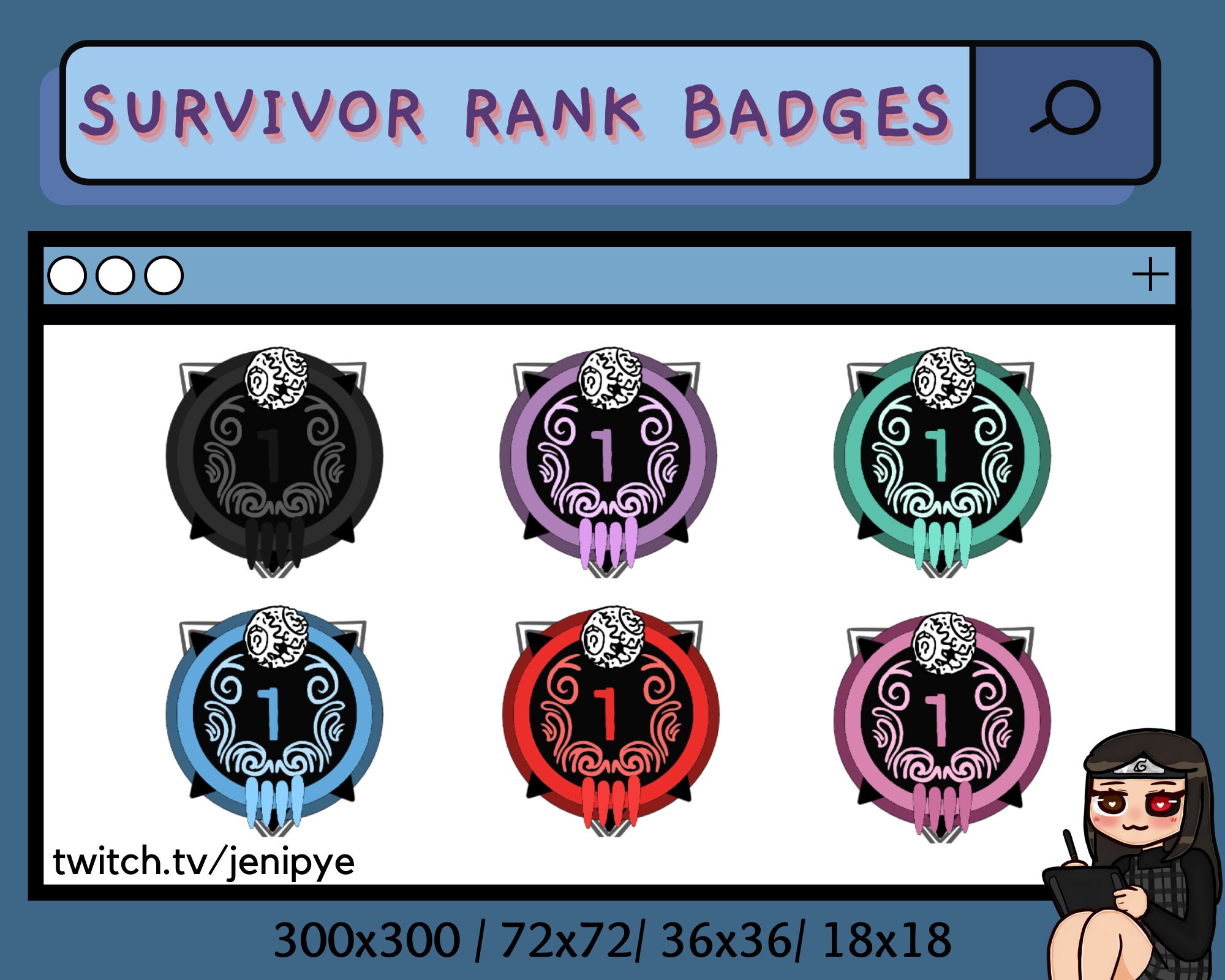 DBD Survivor Rank Badges Etsy
