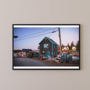 Maine Photo Print Port Clyde Fishing Village Sunset image 1