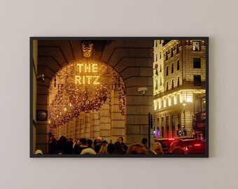 London Photo Print - Christmas Lights at Ritz Hotel