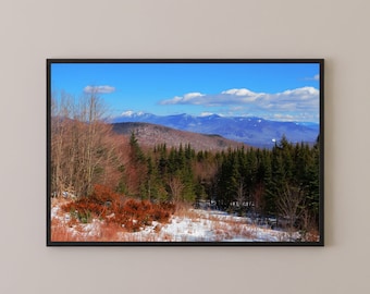 White Mountains Photo Print - Crisp Winter Scene