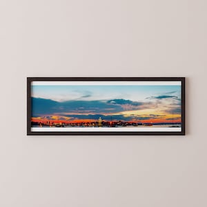 Maine Photo Print Portland Panorama at Sunset image 1