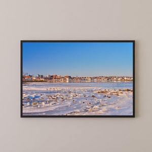 Maine Photo Print Pleasant Winter Portland Skyline image 1