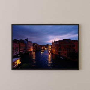Venice Photo Print Blue Hour on the Grand Canal image 1