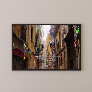 Barcelona Photo Print Cosmic Rainbow Alley Road image 1