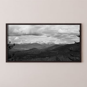 White Mountains Photo Print Mount Washington B&W Giclee image 1