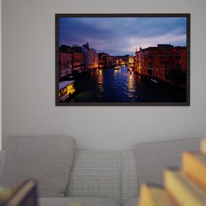 Venice Photo Print Blue Hour on the Grand Canal image 3