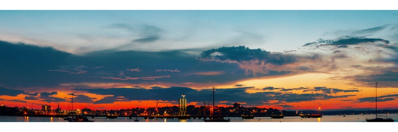 Maine Photo Print Portland Panorama at Sunset image 2