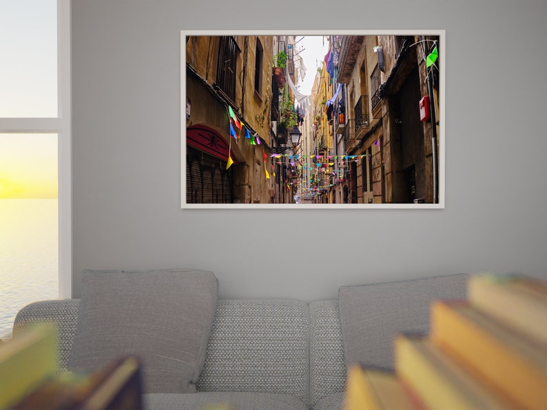 Barcelona Photo Print Cosmic Rainbow Alley Road image 3