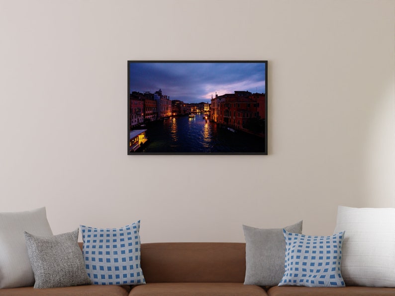 Venice Photo Print Blue Hour on the Grand Canal image 1