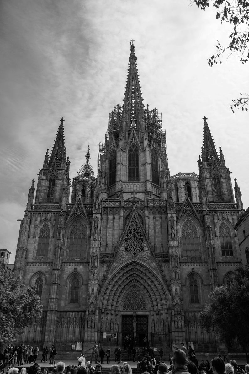 Impression photo Barcelone Cathédrale Sainte-Croix-et-Sainte-Eulalie image 2