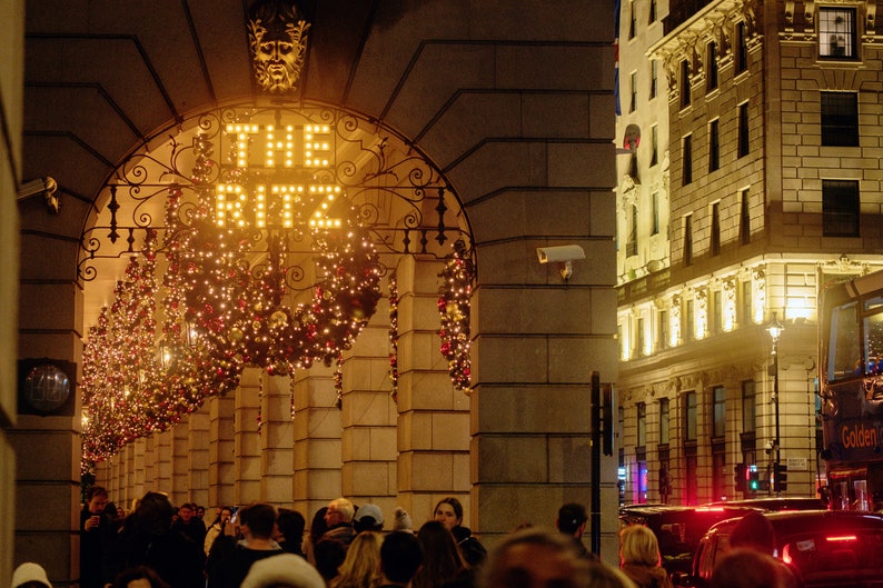 London Photo Print Christmas Lights at Ritz Hotel image 2