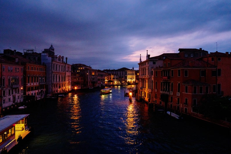 Venice Photo Print Blue Hour on the Grand Canal image 2