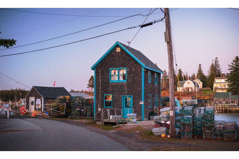 Maine Photo Print Port Clyde Fishing Village Sunset image 2