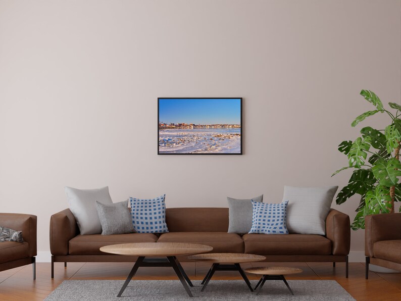 Maine Photo Print Pleasant Winter Portland Skyline image 5