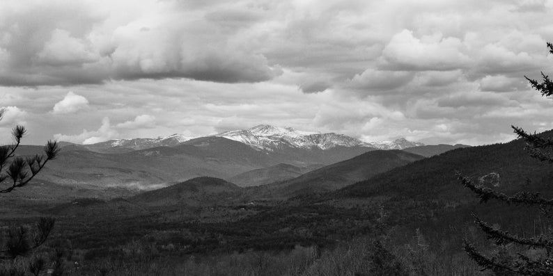 White Mountains Photo Print Mount Washington B&W Giclee image 2
