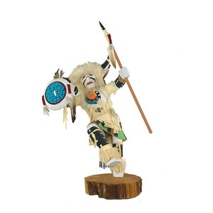 Hopi Tribe Vintage Large Reticulated Kachina Doll by Brian Valdo, Southwestern Home Decor, Navajo Folk Art Sculpture, Old Religious Statuary