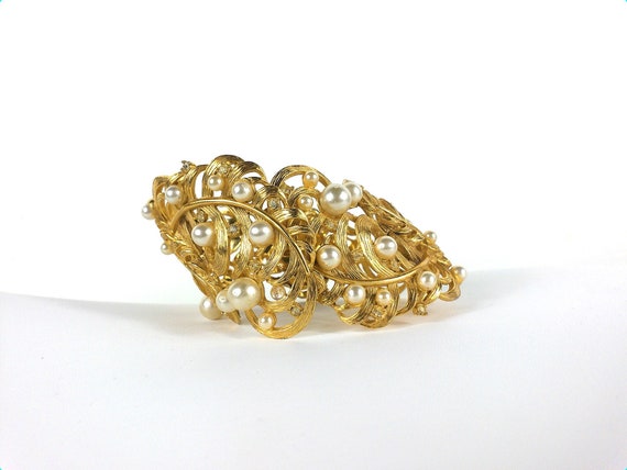 Authentic Elsa Schiaparelli Antique Bangle, Gold … - image 1